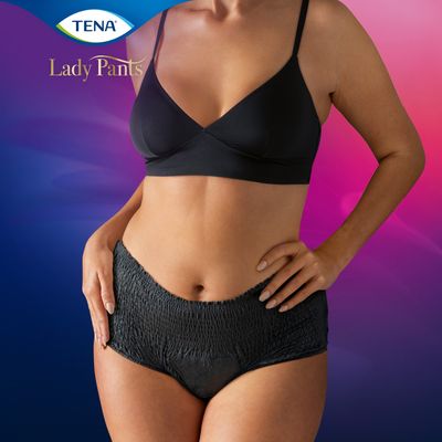 Tena Lady Pants Plus Black L inkontinenční kalhotky 8 ks
