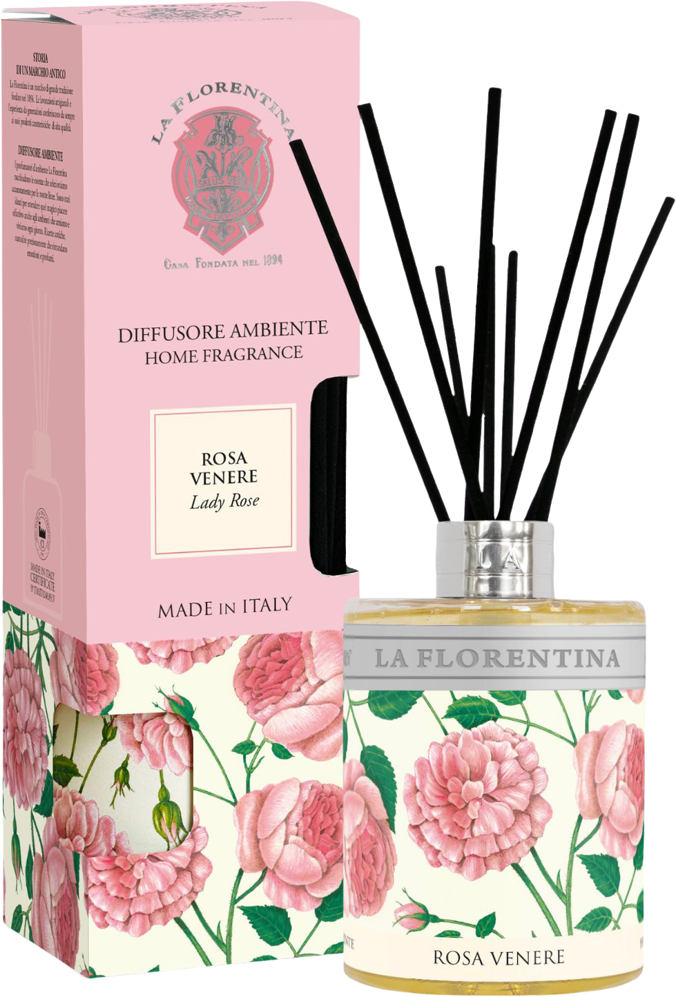 La Florentina Pokojový difuzer Rosa Venere 500 ml