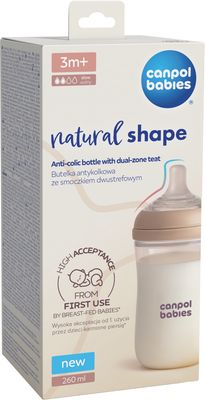 Canpol babies Lahev antikoliková Natural Shape 260 ml