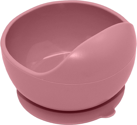 Petite&Mars Set jídelní silikonový TAKE&MATCH, Dusty Rose 6m+, 4 ks
