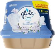 Glade Clean Linen vonný gel do koupelny 180 g