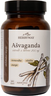 Herbyway Ašvaganda extrakt z kořene 800mg, 90 kapslí