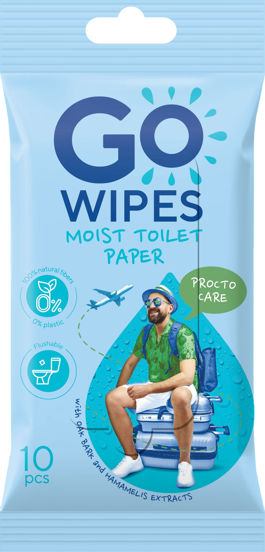 GoWipes Vlhčený toaletní papír Procto Care 10 ks