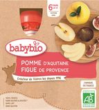Babybio jablko fík 4 x 90 g