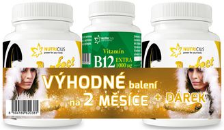 Nutricius Perfect Hair GOLD – methionin 500 mg + biotin 100 µg 180 tablet + dárek