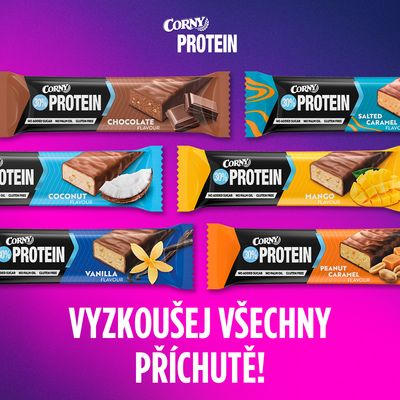 Corny Protein 30 % proteinová tyčinka arašíd karamel 50 g