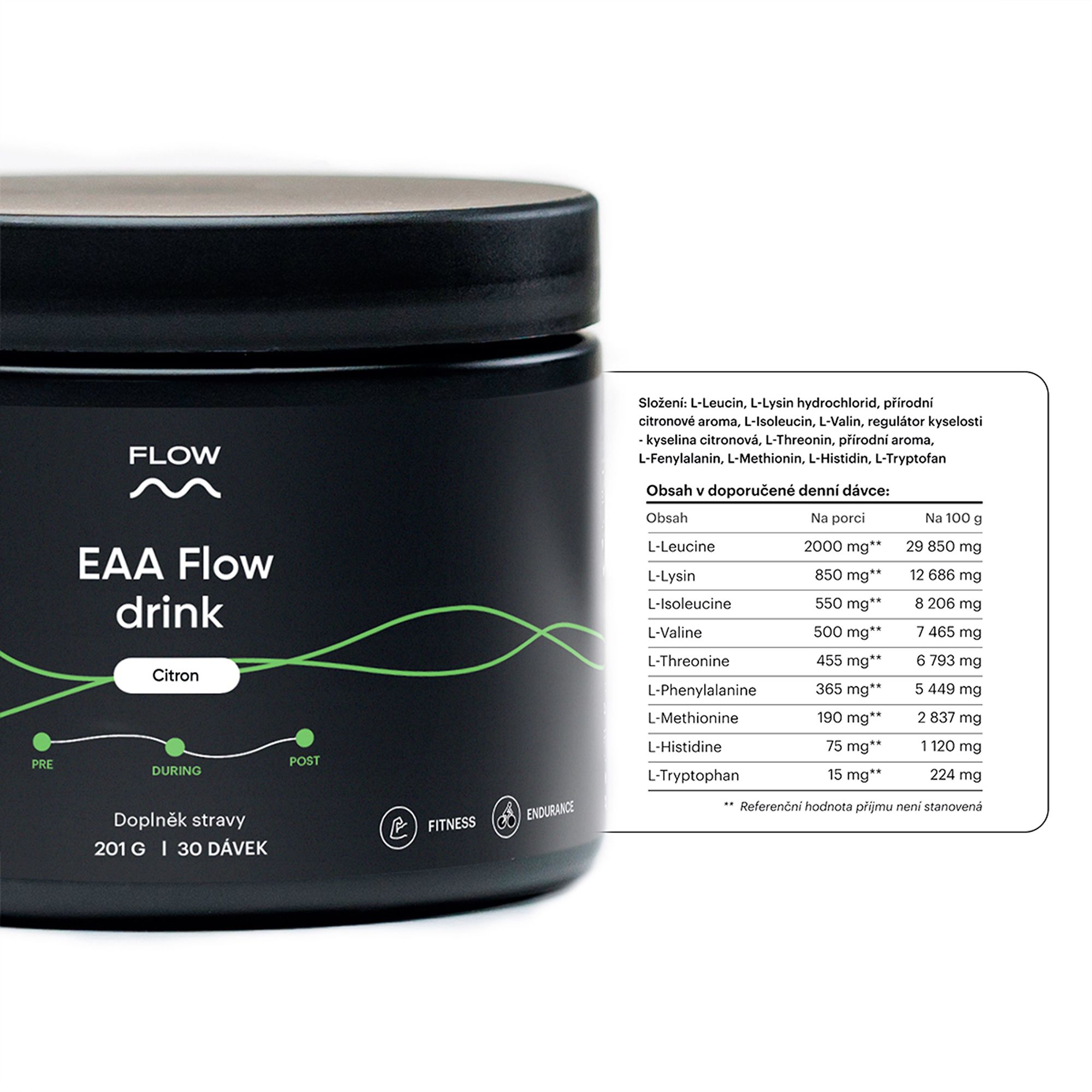Flow EAA Flow drink - Přírodní citron 201 g