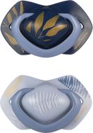 Canpol babies Dudlík silikonový symetrický Light touch GOLD 18m+ modrý 2 ks