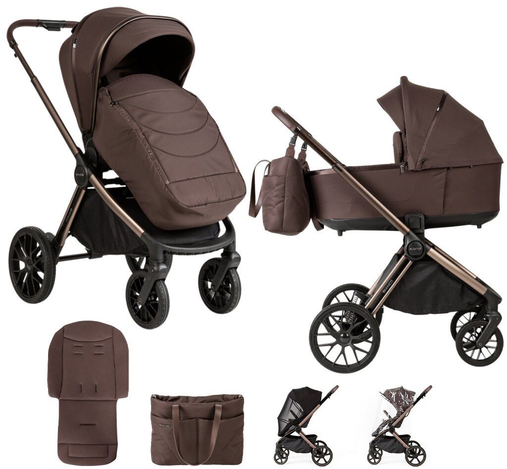 Adamex Kočárek kombinovaný Bianco 13 New Chocolate Brown