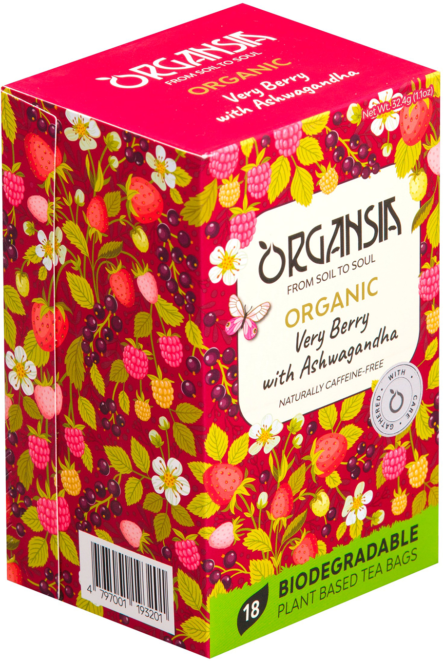 Basilur ORGANSIA BIO Very Berry with Ashwagandha 18 x 1.8 g
