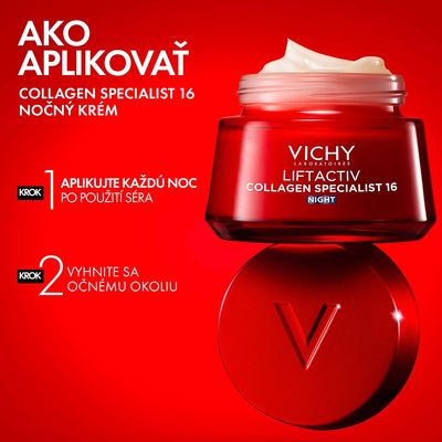 Vichy Liftactiv Collagen Specialist 16 noční krém s inovativní technologii Co-Bonding 50 ml