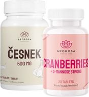 Aporosa Brusinky + D-manosa 30 tablet + Aporosa Česnek 500 mg 90 tablet