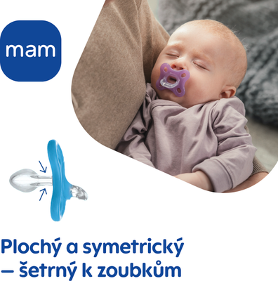 MAM dudlík COMFORT 3-12, sng box růžový