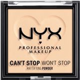 NYX Professional Makeup Can't Stop Won't Stop Mattifying Powder Kompaktní pudr - 02 Light 6 g