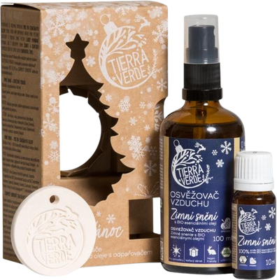 Tierra Verde Vůně Vánoc – sada osvěžovače a esenciálního oleje s odpařovačem