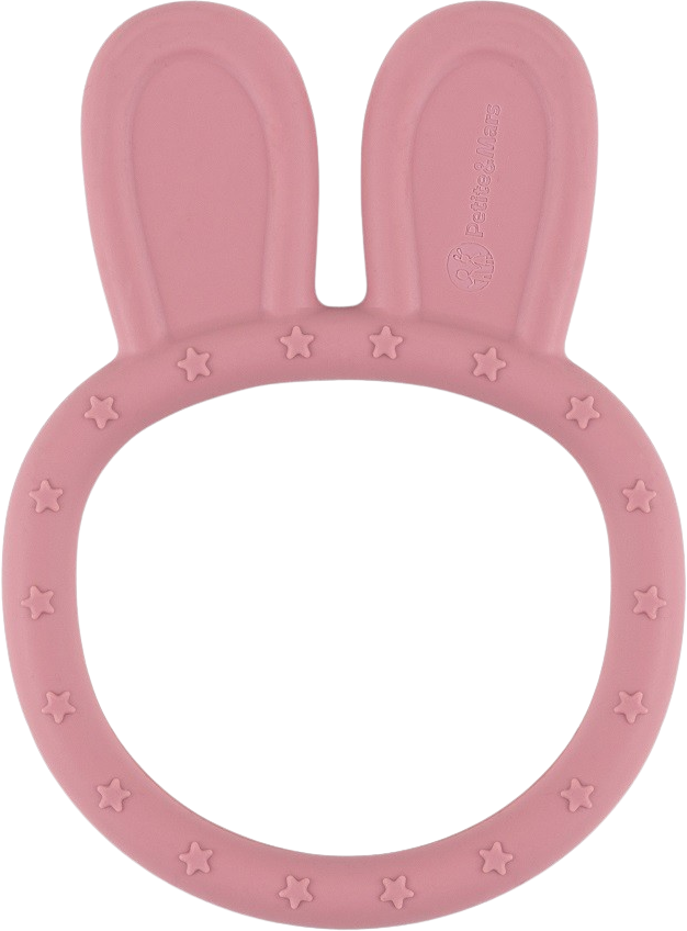 Petite&Mars Kousátko silikonové Bunny Dusty Rose 0m+