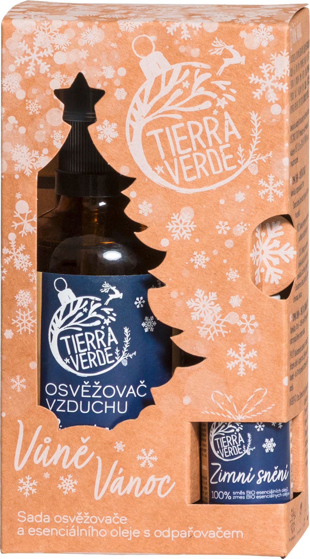 Tierra Verde Vůně Vánoc – sada osvěžovače a esenciálního oleje s odpařovačem