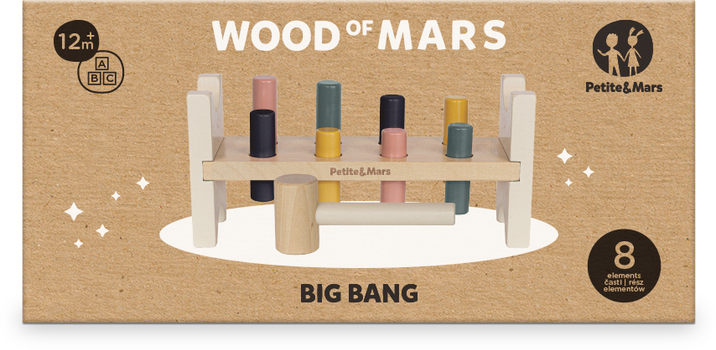 Petite&Mars Hračka dřevěná - Big Bang Wood of Mars 12m+