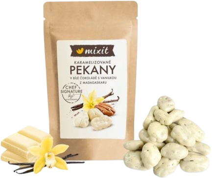 Mixit Pekanové ořechy v bílé čokoládě s madagaskarskou vanilkou 100 g
