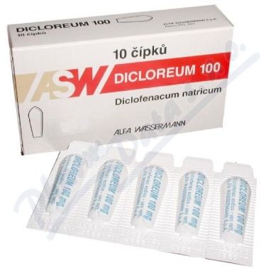 Dicloreum čípek 10 x 100 mg