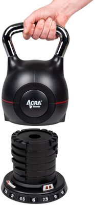 Acra Kettlebell nové generace 7v1 - nastavitelný, 1,5 - 10 kg