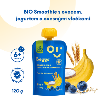 Beggs Smoothie s ovocem, jogurtem a ovesnými vločkami 12 x 120 g