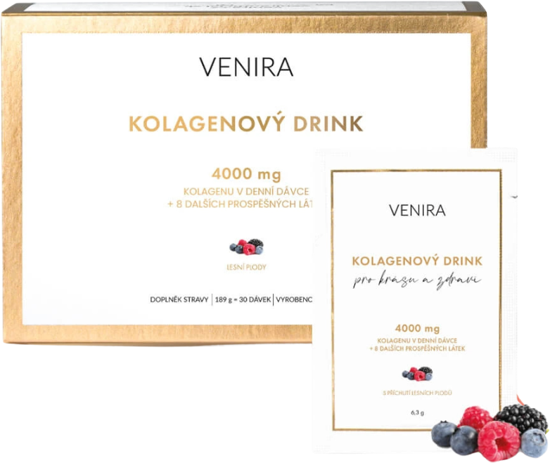 Venira kolagenový drink pro vlasy, nehty a pleť lesní plody 30 x 6.3 g