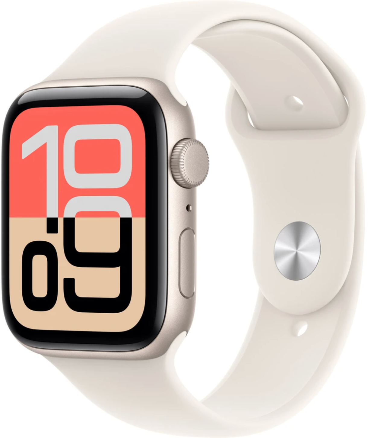 Apple Watch SE 3 44mm Hvězdně bílý hliník s hvězdně bílým sportovním řemínkem S/M