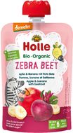 Holle Zebra Bee Bio ovocné pyré jablko, banán a červená řepa 100 g