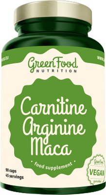 GreenFood Nutrition Carnitin Arginin Maca 90 kapslí
