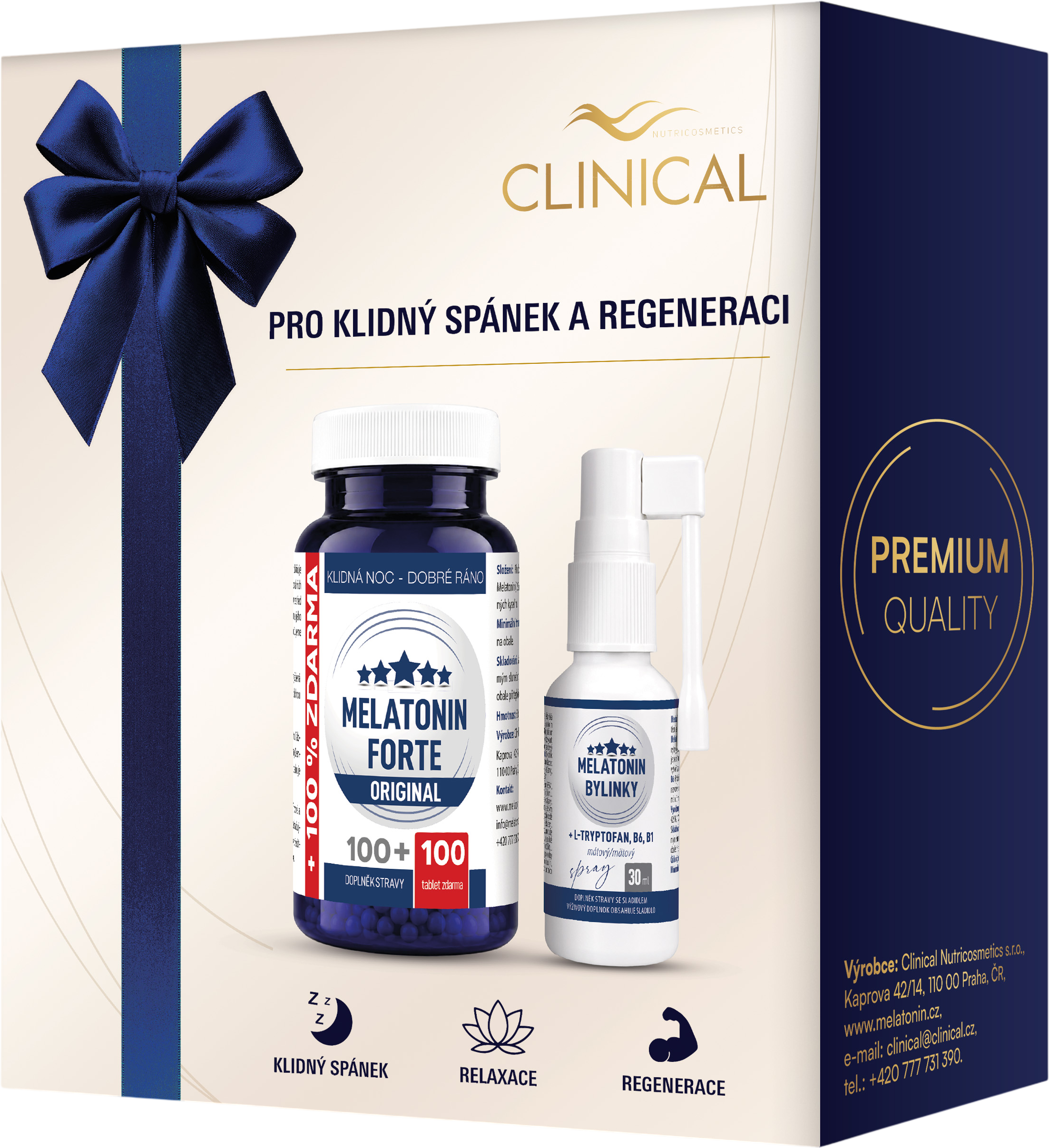 Clinical Melatonin Forte Original + Melatonin spray 1+1 30 tablet