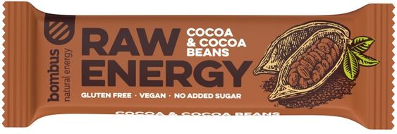 Bombus tyčinka RAW energy cocoa&cocoa beans 50 g