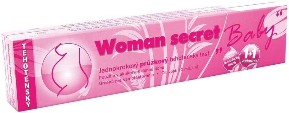 Woman Secret Těhotenský test  BABY proužkový 2v1 2 ks