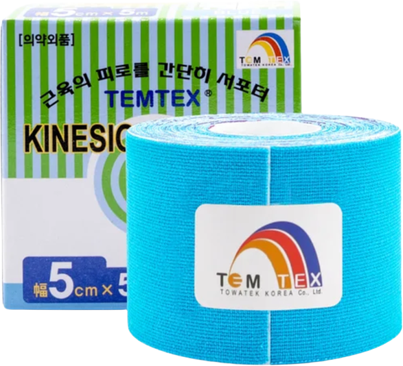 Temtex kinesio tape Classic, modrá tejpovací páska 5cm x 5m