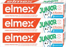 Elmex Junior Zubní pasta pro děti ve věku 6-12 let 3 x 75 ml