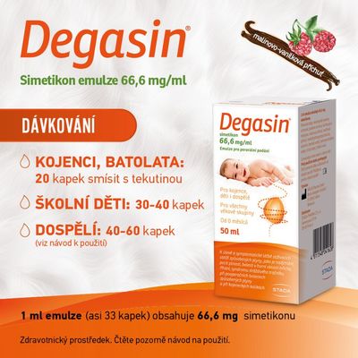 Degasin simetikon 66.6mg/ml emulze nadýmání 50 ml
