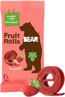 Bear Fruit Rolls jahoda ovocné rolované plátky 20 g