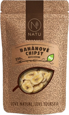 Natu Banánové chipsy neslazené BIO 230 g