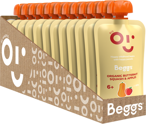 Beggs Bio Máslová dýně a jablka 12 x 120 g