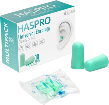 Haspro Multi10 Špunty do uší, mátové 20 ks