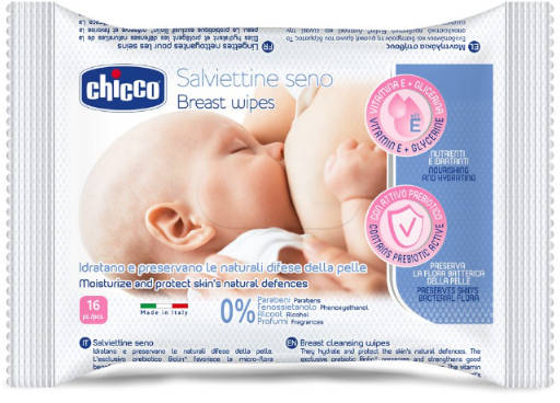 Chicco Ubrousky čistící na prsa 16 ks