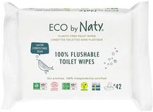 Eco by Naty Vlhčené splachovatelné ubrousky s funkcí toaletního papíru ECO bez vůně 42 ks