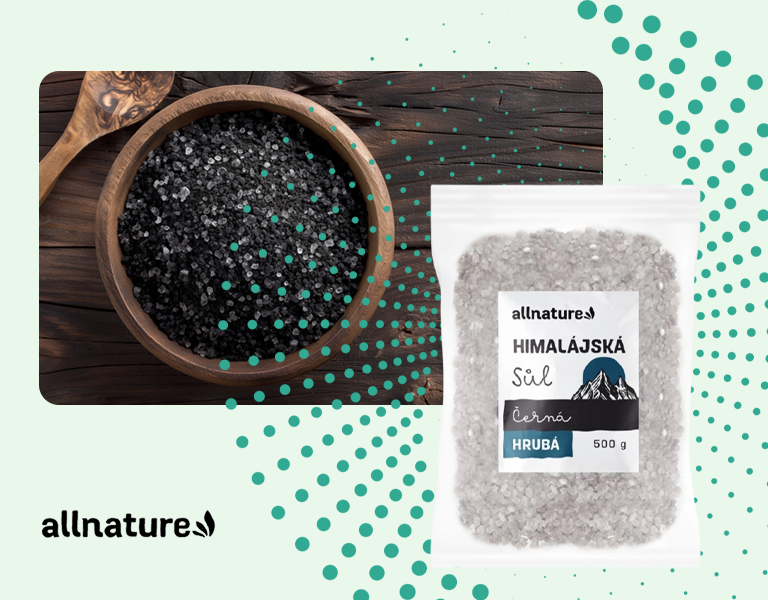 Allnature Himalájska soľ čierna jemná 500 g