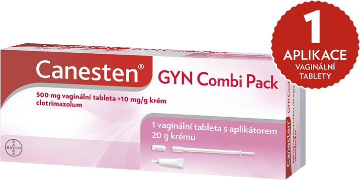 Canesten GYN Combi Pack, krém a vaginální tableta
