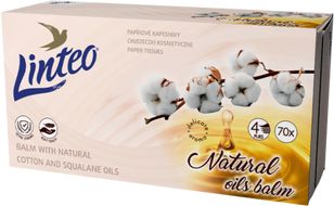 Linteo Papírové kapesníky Premium – bílé, 4vrstvé 70 ks