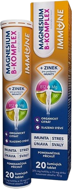 Glenmark Magnesium B-komplex IMMUNE 20 šumivých tablet