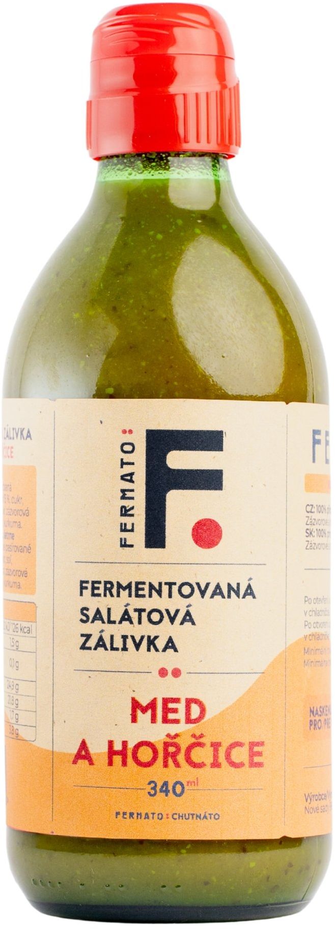 Fermato Fermentovaná salátová zálivka - Med a hořčice 340 ml