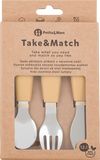 Petite&Mars Sada příborů z nerezové oceli Take&Match Intense Ochre 12m+