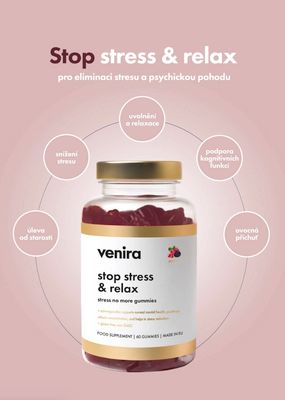 Venira stop stress & relax - medvídci proti stresu lesní plody 60 ks