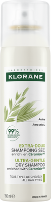 Klorane Suchý šampon s ovsem a ceramidy 150 ml
